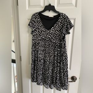 Altar’d State Black and White Dalmatian Print Dress